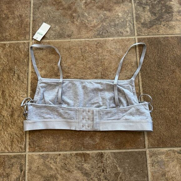 Aerie Real Good Strappy Side Lace Up Bralette Grey 
Size Medium - Picture 5 of 8